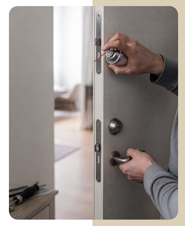 Смазка дверной фурнитуры в Кисловодске по цене от 1604 р. | ДвериЛегко-Ксл
